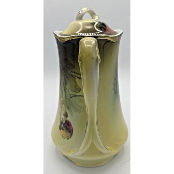 Vintage Jaeger & Co Strawberries Bavaria Hand Painted Porcelain Tea Pot Signed - Picture 5 of 16